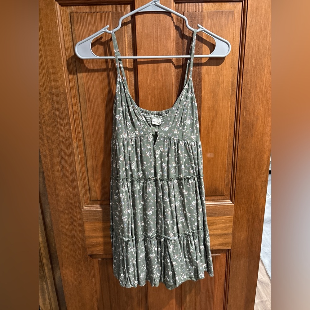 Aeropostale Olive Floral Mini Dress